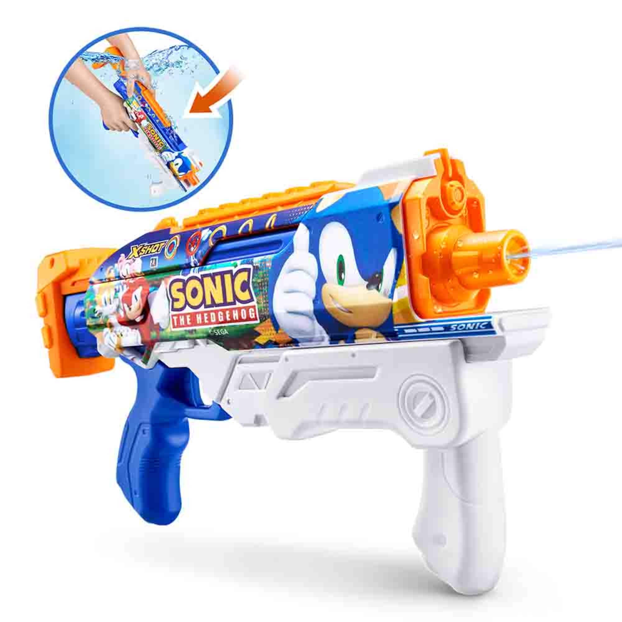 Zuru X-Shot Sonic the Hedgehog Hyperload Fast Fill Water Toy